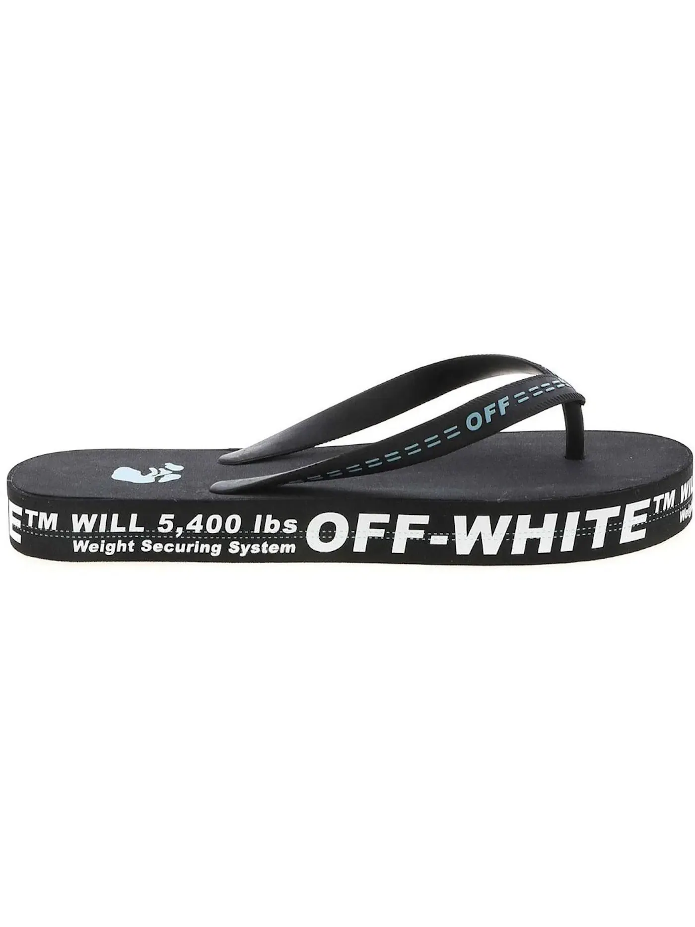 Мужские шлепанцы с логотипом OFF-WHITE — изображение 1 из 1, черный/белый