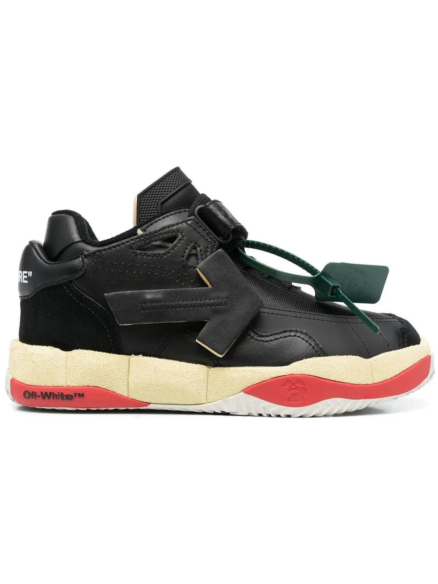 Мужские кроссовки с принтом OFF-WHITE Low Top Puzzle Couture OFF-WHITE — изображение 1 из 1, черный/бежевый/красный