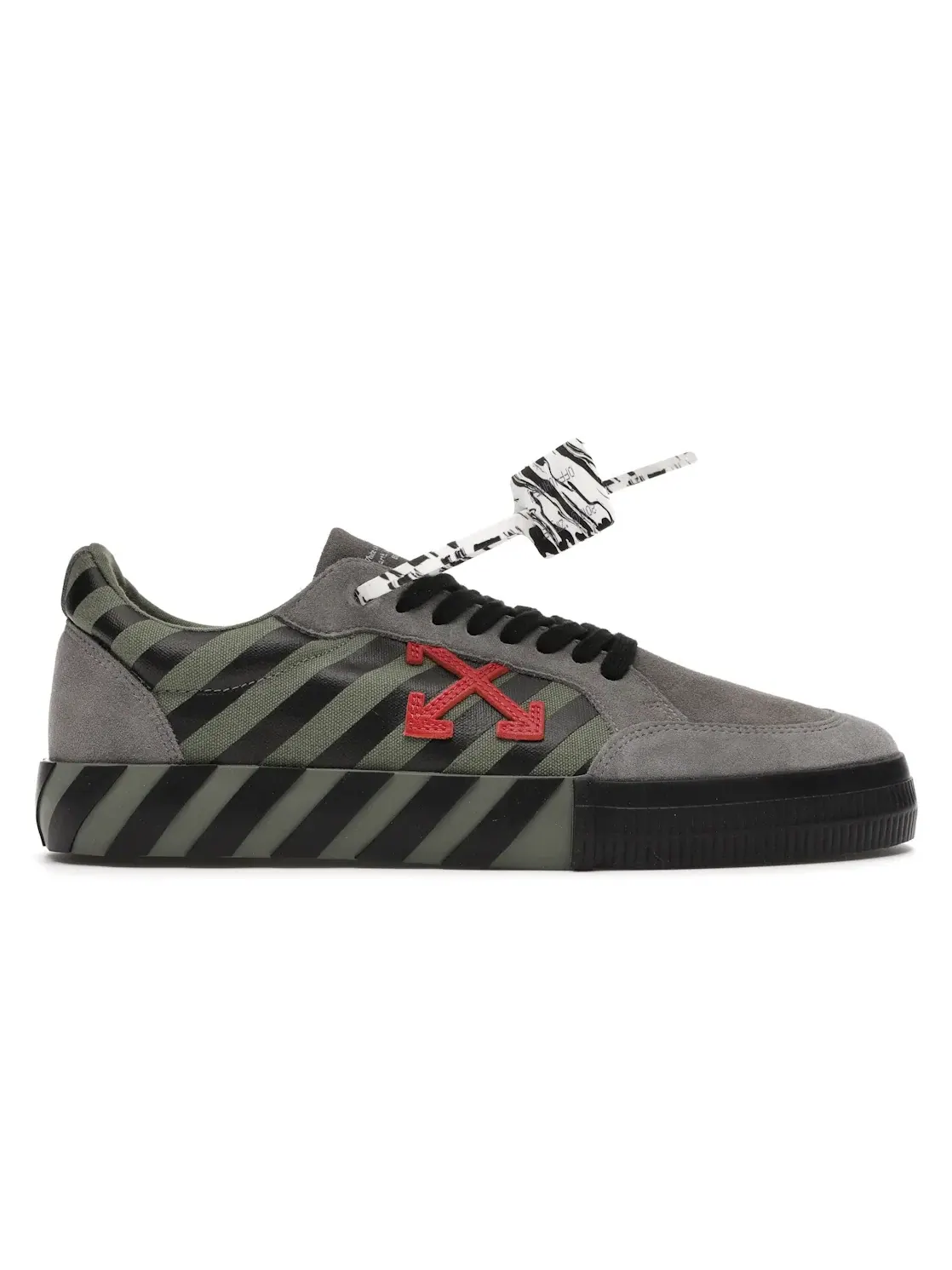 Мужские кроссовки на низкой подошве OFF-WHITE Low Vulc OFF-WHITE — изображение 1 из 4, хаки/красный