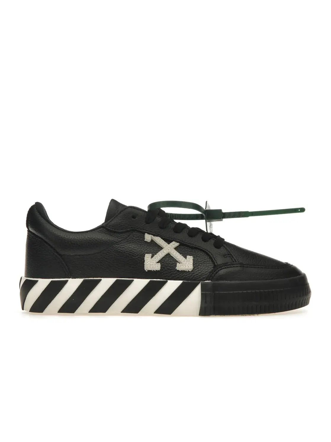 Женские кроссовки OFF-WHITE Low Vulcanized Leather — изображение 1 из 4, черный/белый