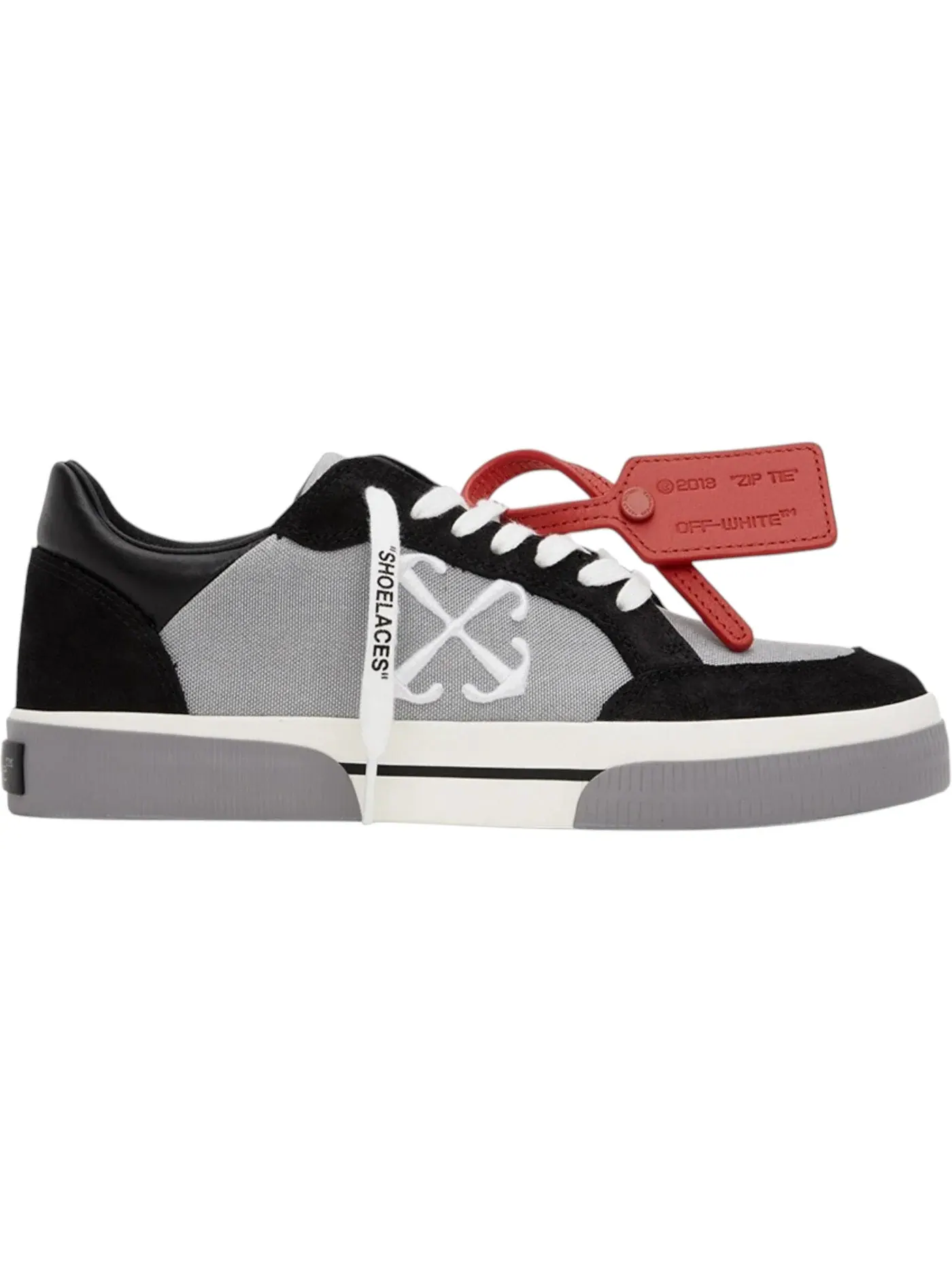Мужские кроссовки с низким верхом OFF-WHITE New Low Vulcanized OFF-WHITE — изображение 1 из 1, серый черный
