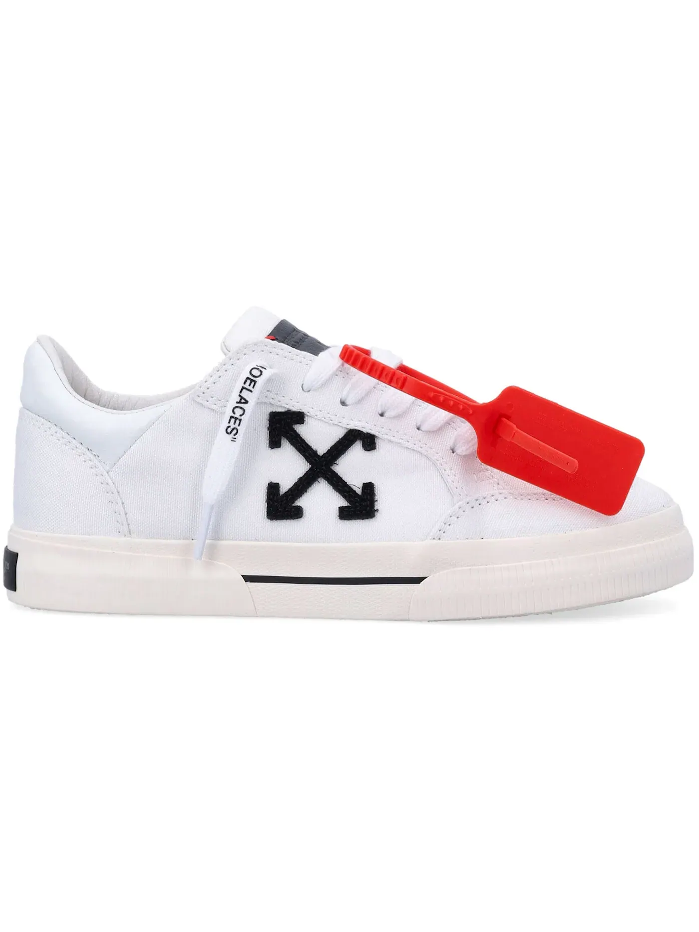 Женские кроссовки с принтом OFF-WHITE New Low Vulcanized OFF-WHITE — изображение 1 из 1, белый/черный