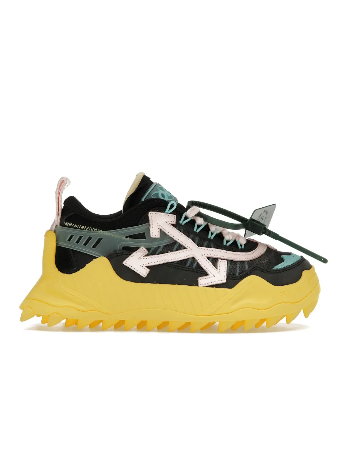 Женские кроссовки с принтом Odsy-1000 OFF-WHITE — изображение 1 из 4, черный/желтый/розовый