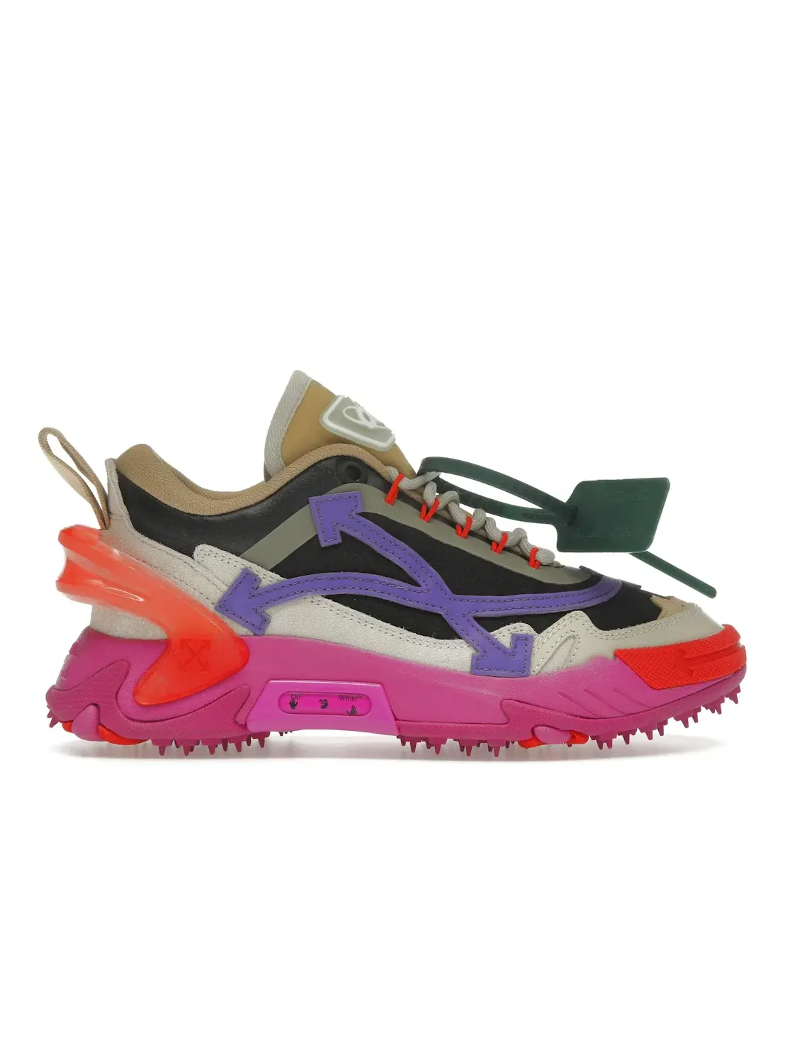 Женские кроссовки с перфорированным носком OFF-WHITE Odsy-2000 — изображение 1 из 4, бежевый фиолетовый