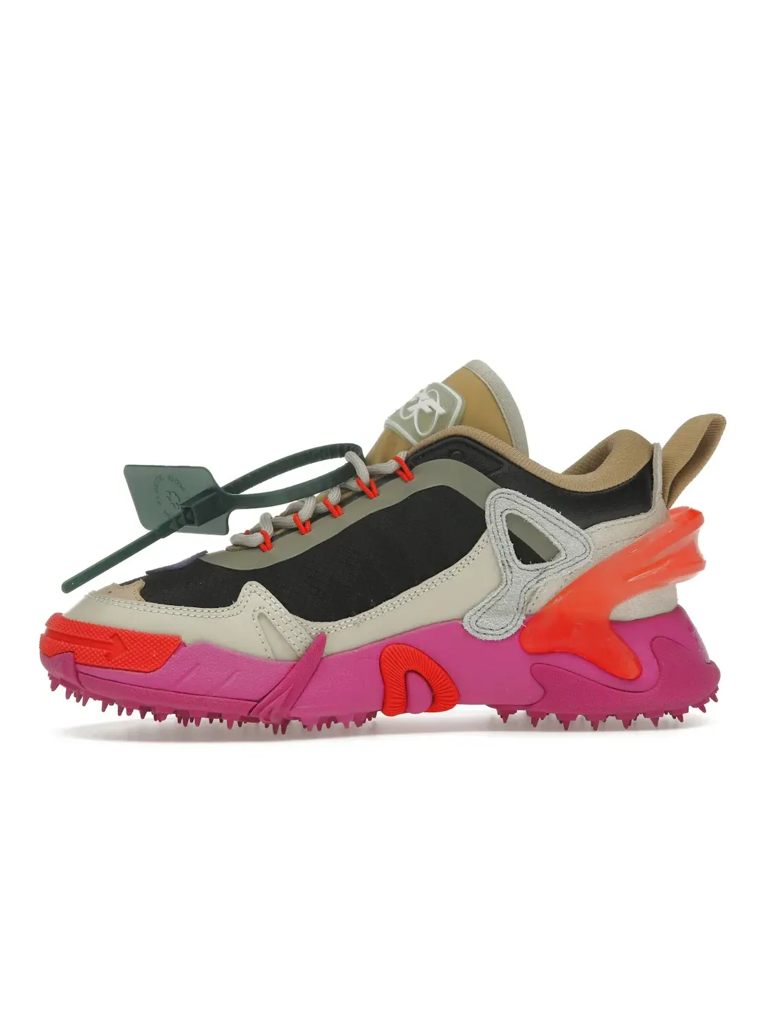 Женские кроссовки с перфорированным носком OFF-WHITE Odsy-2000 — изображение 3 из 4, бежевый фиолетовый