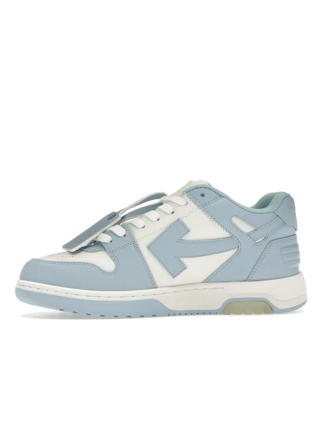 Мужские кроссовки кожаные OFF-WHITE OOO Low Out Of Office OFF-WHITE — изображение 3 из 4, белый светлый синий