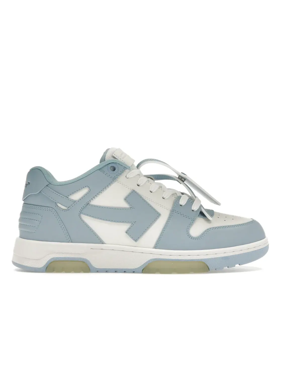Мужские кроссовки кожаные Out Of Office OFF-WHITE — изображение 1 из 4, белый/синий