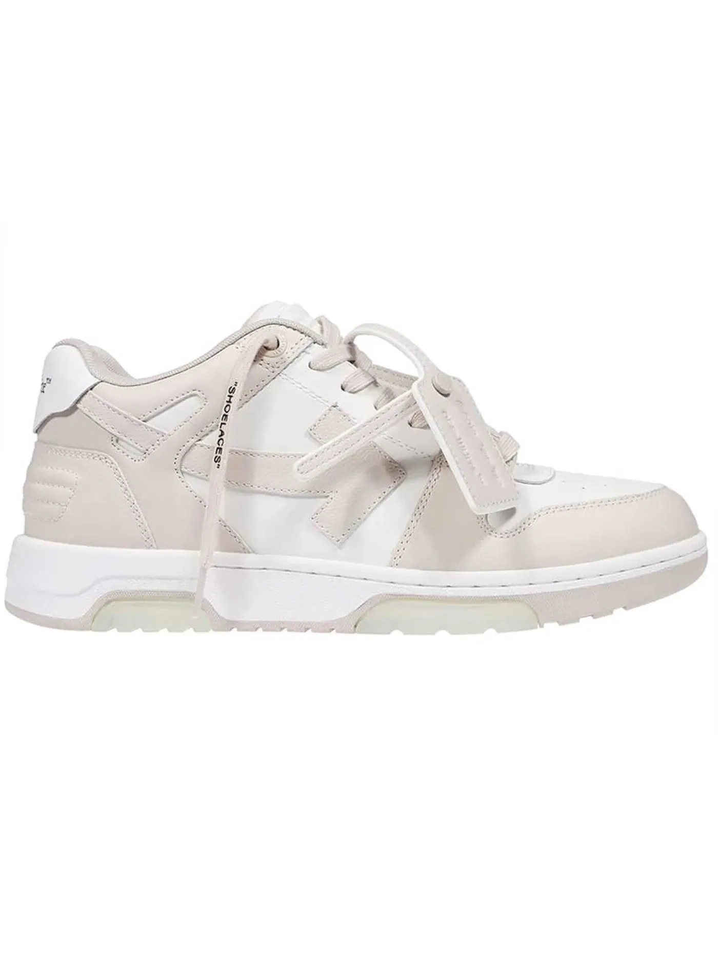 Мужские кроссовки кожаные OFF-WHITE Out Of Office Calf Leather OFF-WHITE — изображение 1 из 1, белый бежевый