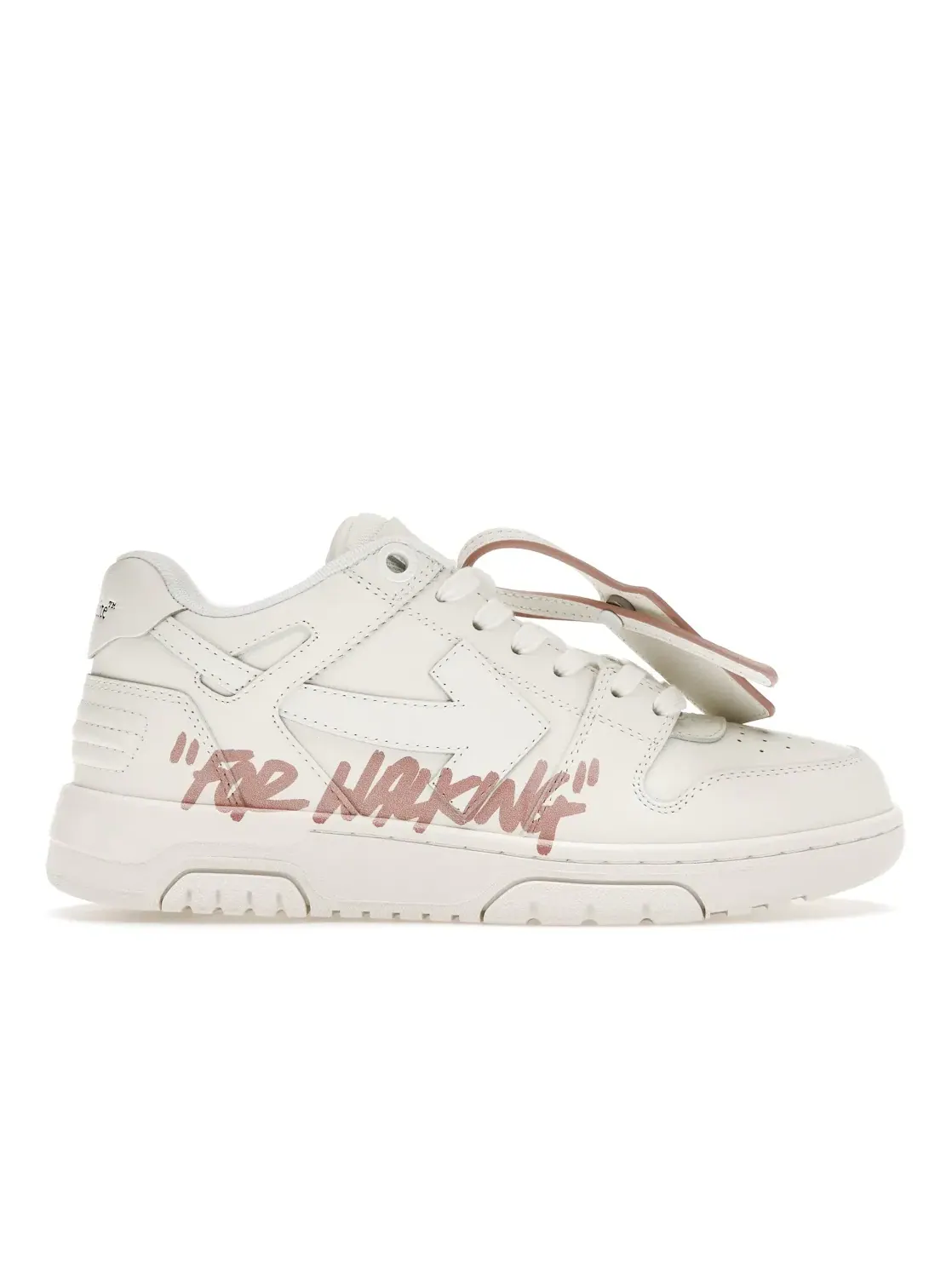 Женские кроссовки с принтом OFF-WHITE Out Of Office Low — изображение 1 из 4, белый/розовый