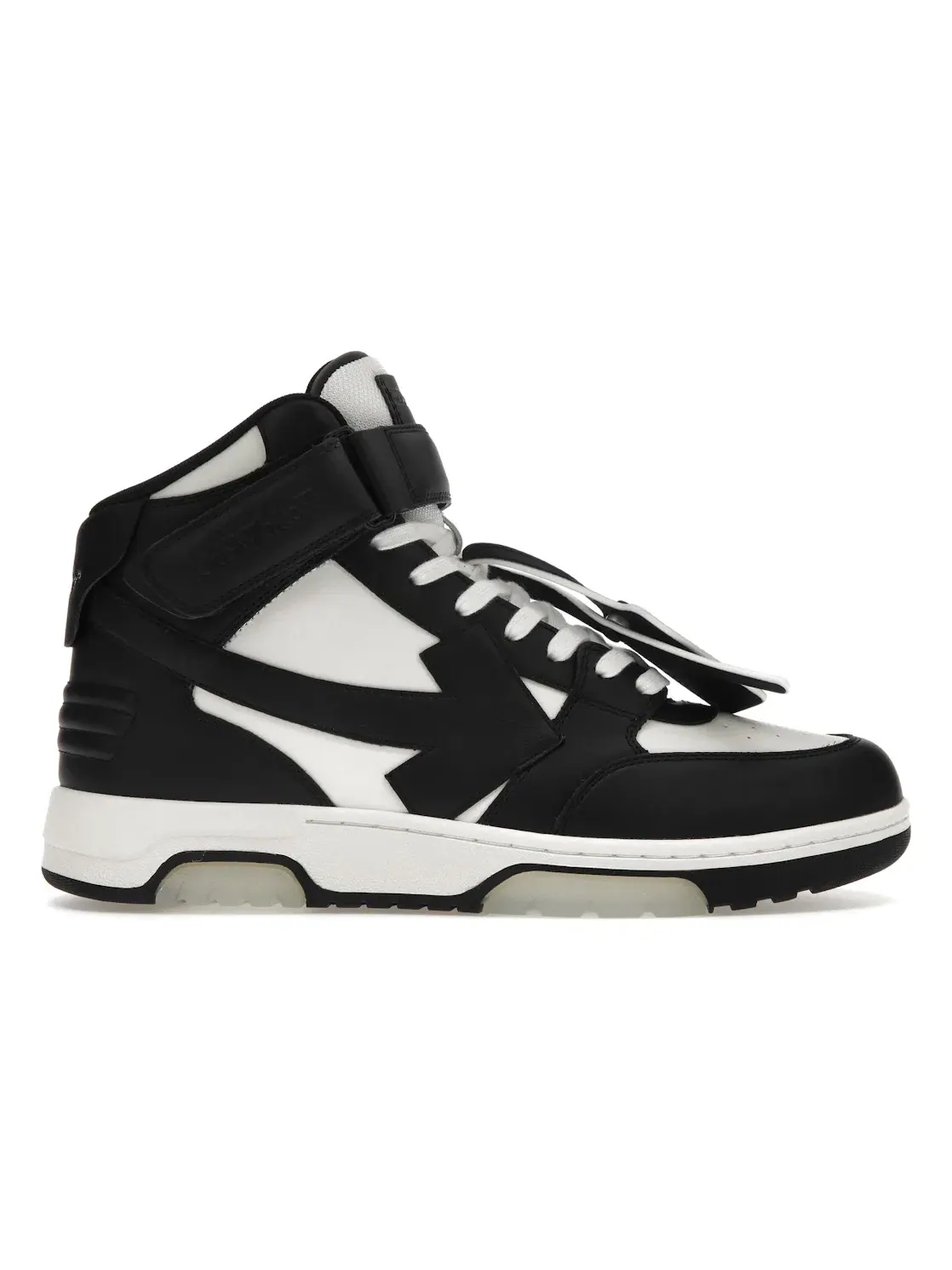 Мужские кроссовки с принтом OFF-WHITE Out Of Office Mid Top OFF-WHITE — изображение 1 из 4, белый черный