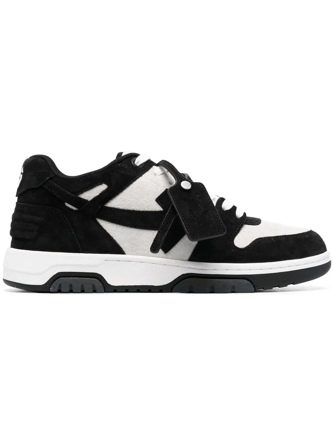 Мужские кроссовки с замшевыми вставками OFF-WHITE Out Of Office OOO Low Tops OFF-WHITE — изображение 1 из 1, черный/белый