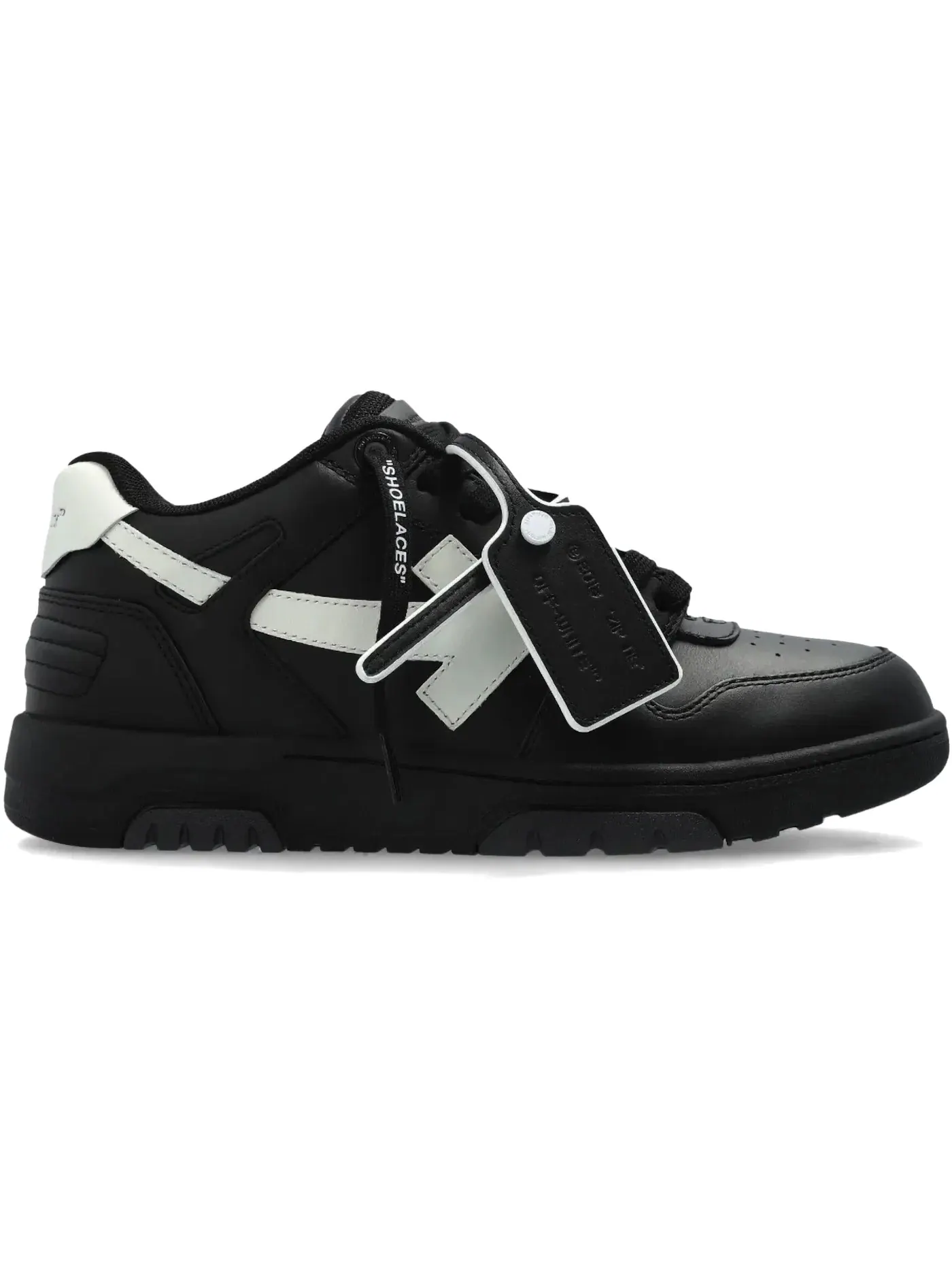 Мужские кроссовки с низким верхом Out Of Office OOO Low Tops OFF-WHITE — изображение 1 из 1, черный/белый
