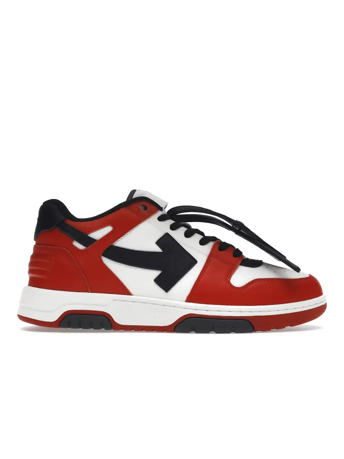 Мужские кроссовки с кожаным верхом Out Of Office OOO Low Tops OFF-WHITE — изображение 1 из 4, черный/белый/красный