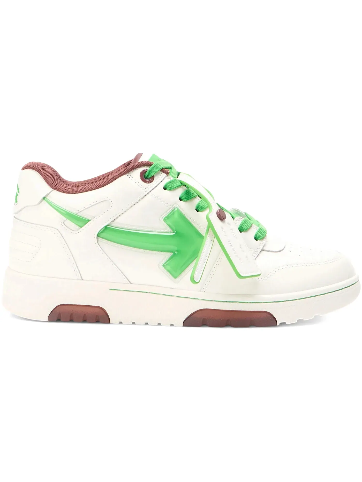 Мужские кроссовки с принтом OFF-WHITE Out Of Office OOO Low Tops OFF-WHITE — изображение 1 из 1, белый светлый зеленый