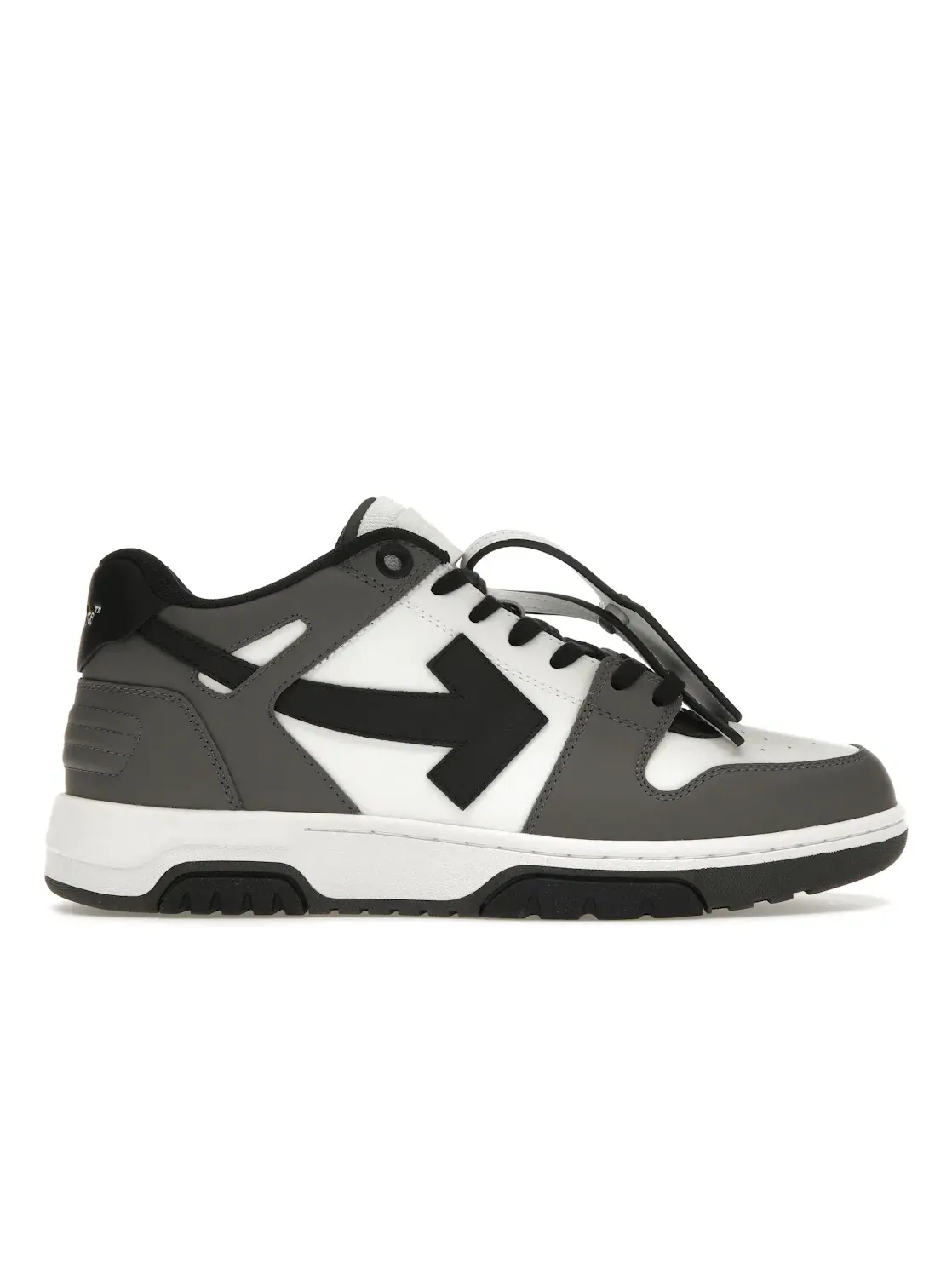 Мужские кроссовки с перфорированной кожей OFF-WHITE Out Of Office OOO Low Tops — изображение 1 из 4, темный серый/черный