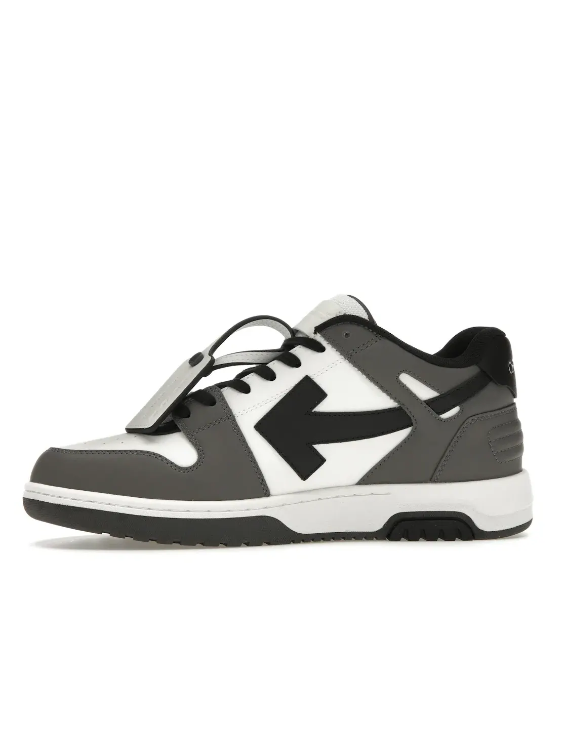 Мужские кроссовки с перфорированной кожей OFF-WHITE Out Of Office OOO Low Tops — изображение 3 из 4, темный серый/черный