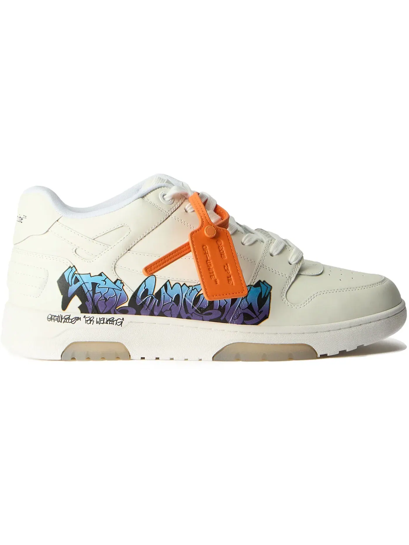 Мужские кроссовки низкие с принтом OFF-WHITE Out Of Office "OOO" Low Tops — изображение 1 из 1, белый мульти