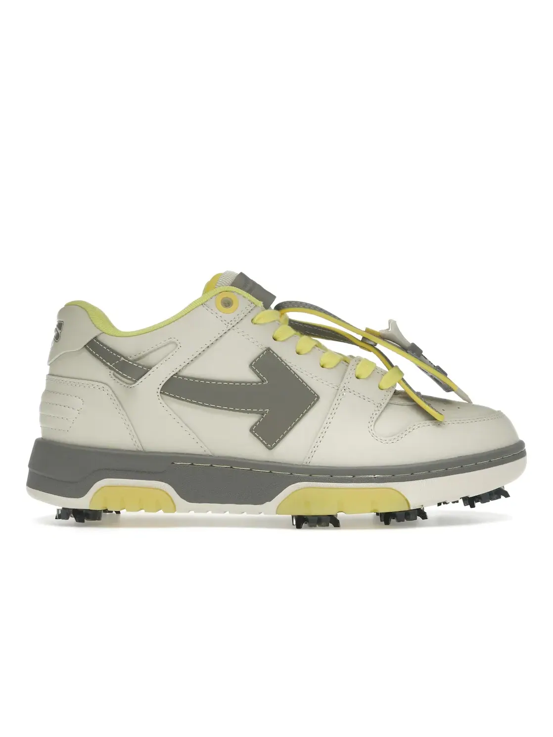 Мужские кроссовки для гольфа с принтом OFF-WHITE Out Of Office OOO Low Tops Golf OFF-WHITE — изображение 1 из 4, серый желтый
