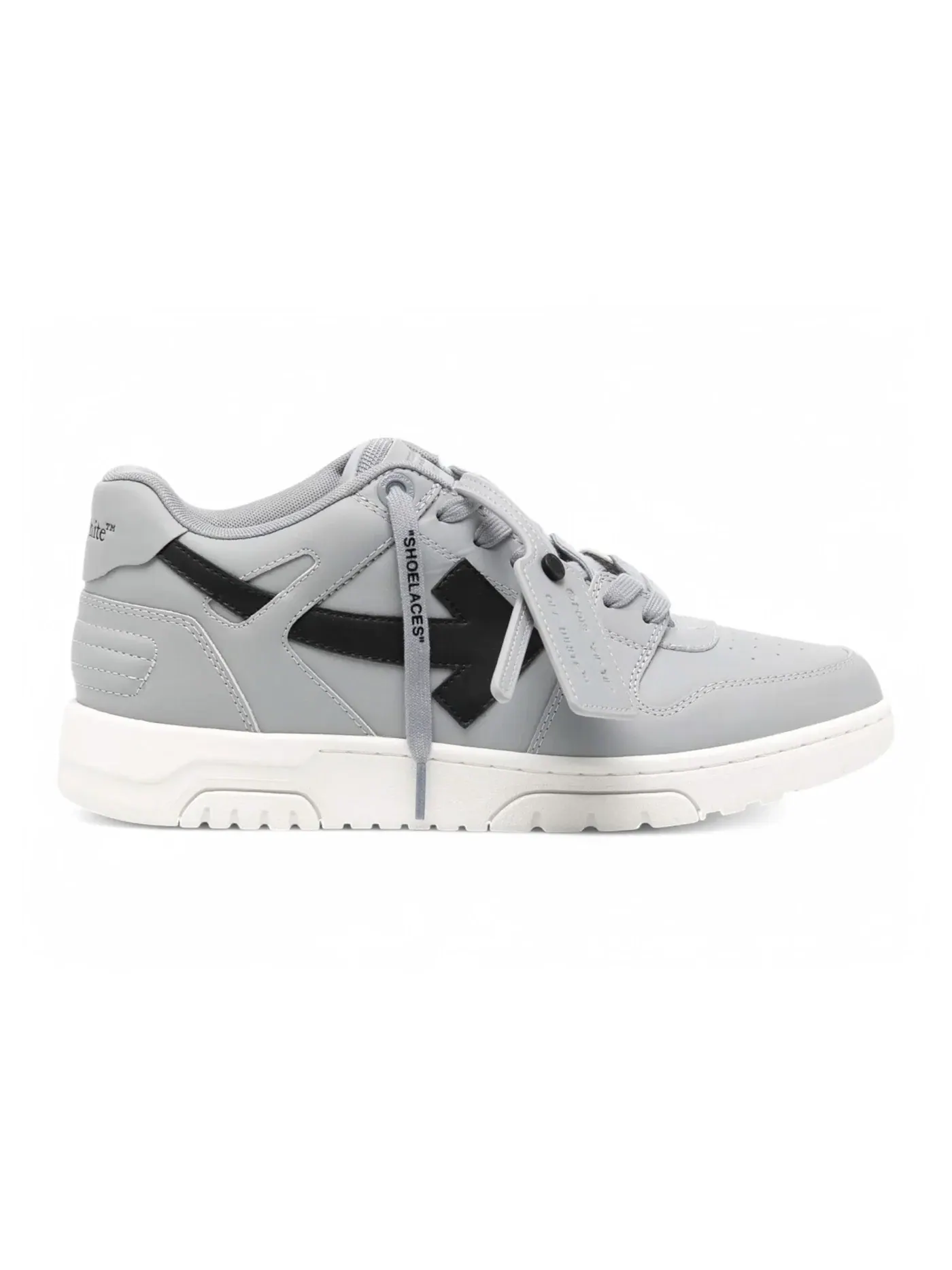 Мужские кроссовки с дизайном OFF-WHITE Out Of Office OOO Low Tops OFF-WHITE — изображение 1 из 1, серый/черный