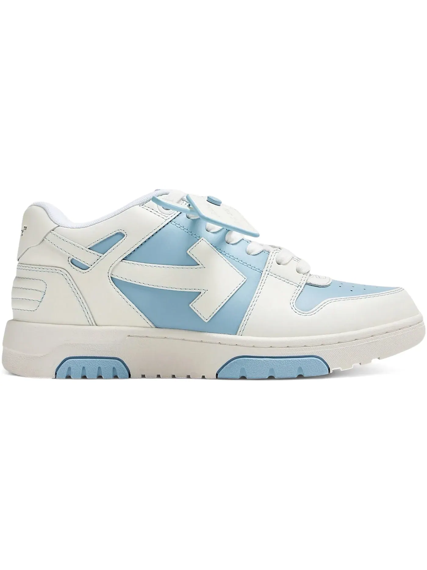 Женские кроссовки с принтом OFF-WHITE Out Of Office OOO Low Tops OFF-WHITE — изображение 1 из 1, светлый синий белый