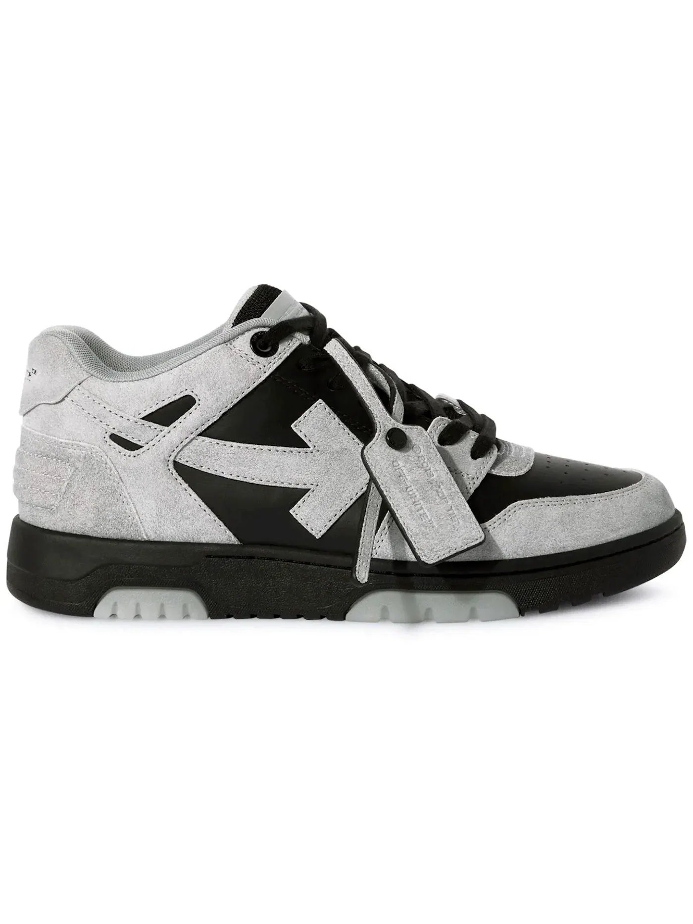 Мужские кроссовки с низким верхом OFF-WHITE Out Of Office "OOO" Low Tops OFF-WHITE — изображение 1 из 1, светлый серый/черный