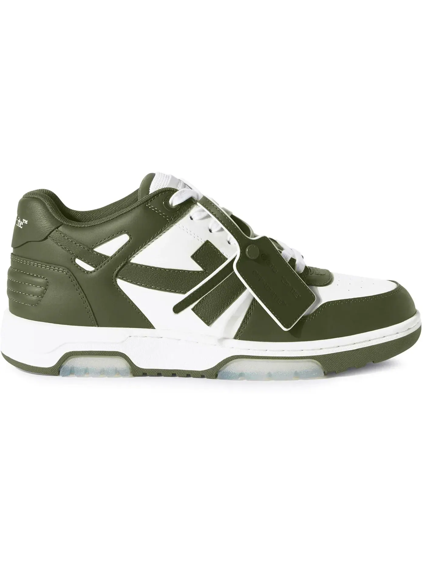 Мужские кроссовки с принтом OFF-WHITE Out Of Office OOO Low Tops OFF-WHITE — изображение 1 из 1, белый/зеленый
