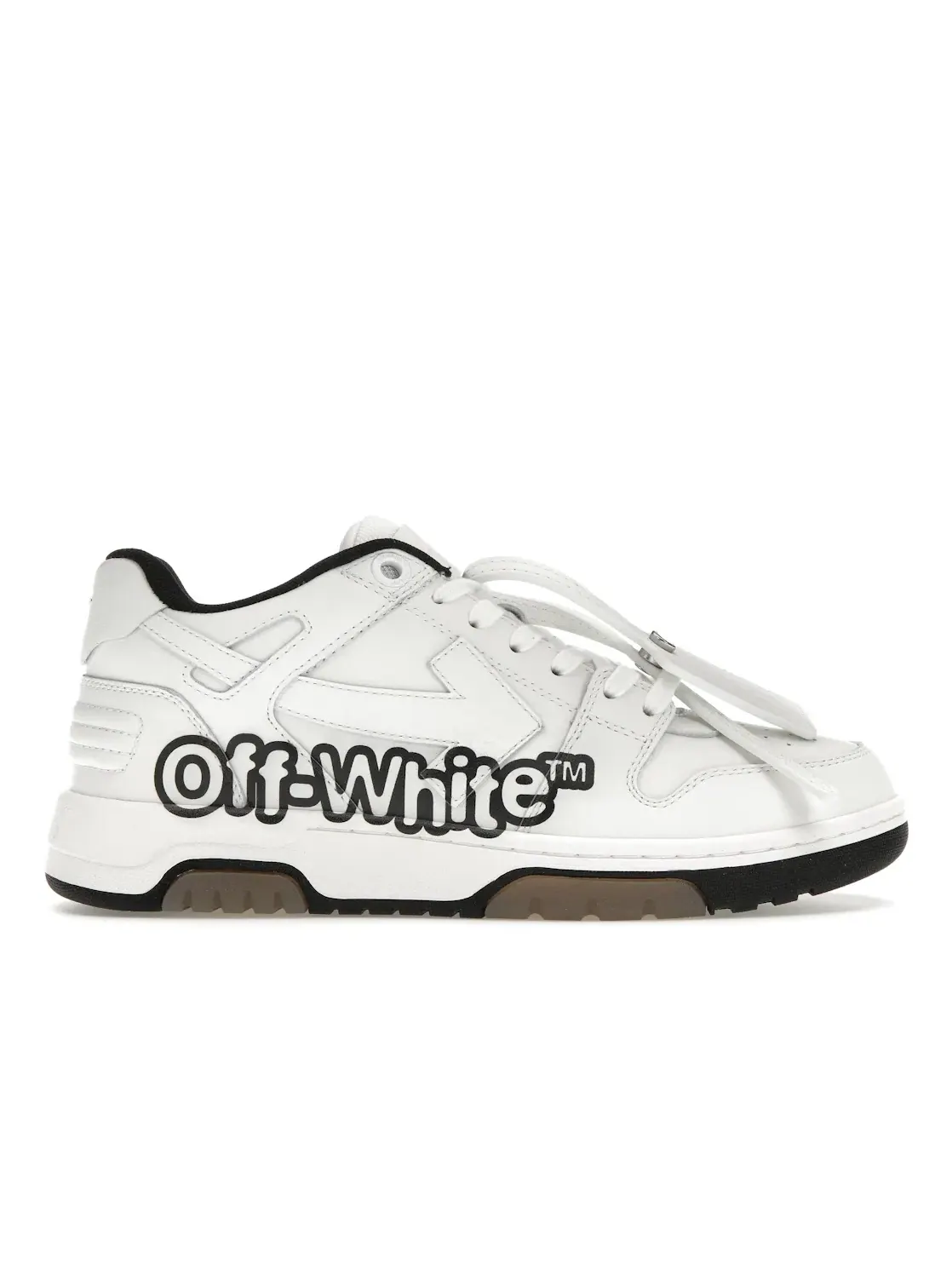 Мужские кроссовки с перфорированным носком OFF-WHITE Out Of Office OOO Low Tops OFF-WHITE — изображение 1 из 4, белый/черный