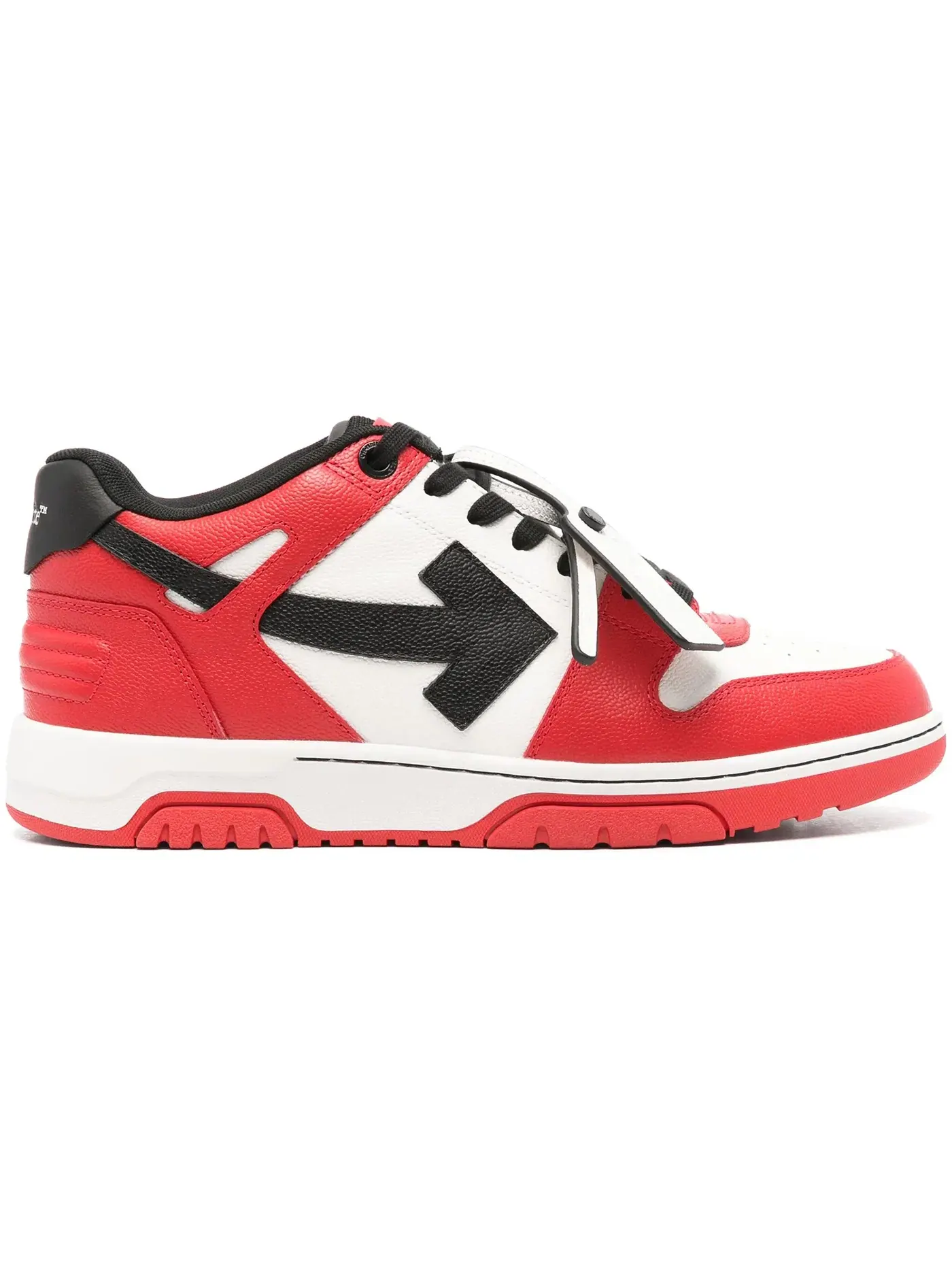 Мужские кроссовки с красной подошвой OFF-WHITE Out Of Office OOO Low Tops — изображение 1 из 1, красный/черный/белый