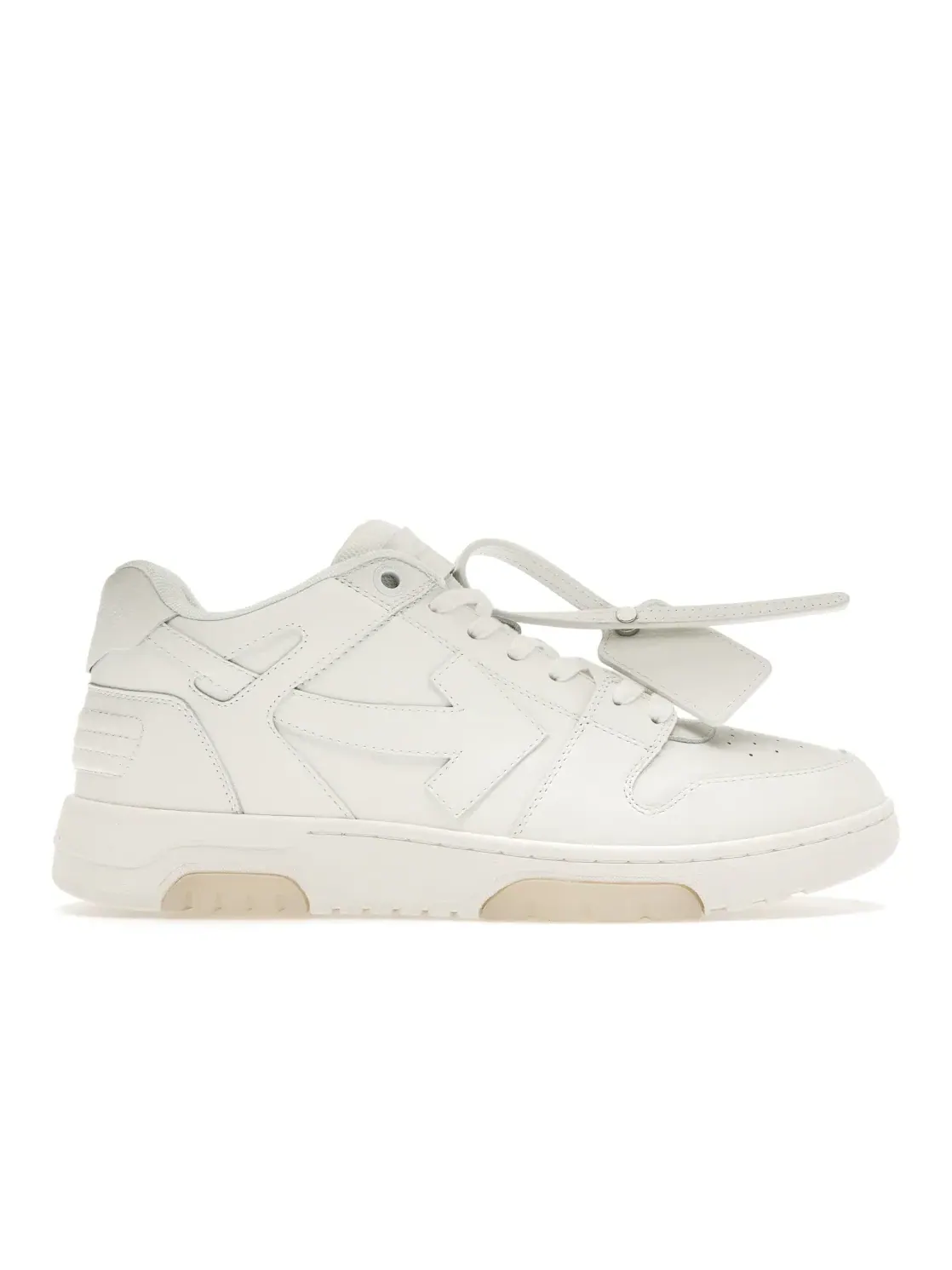 Мужские кроссовки с принтом Out Of Office OOO Low Tops OFF-WHITE — изображение 1 из 4, белый белый белый
