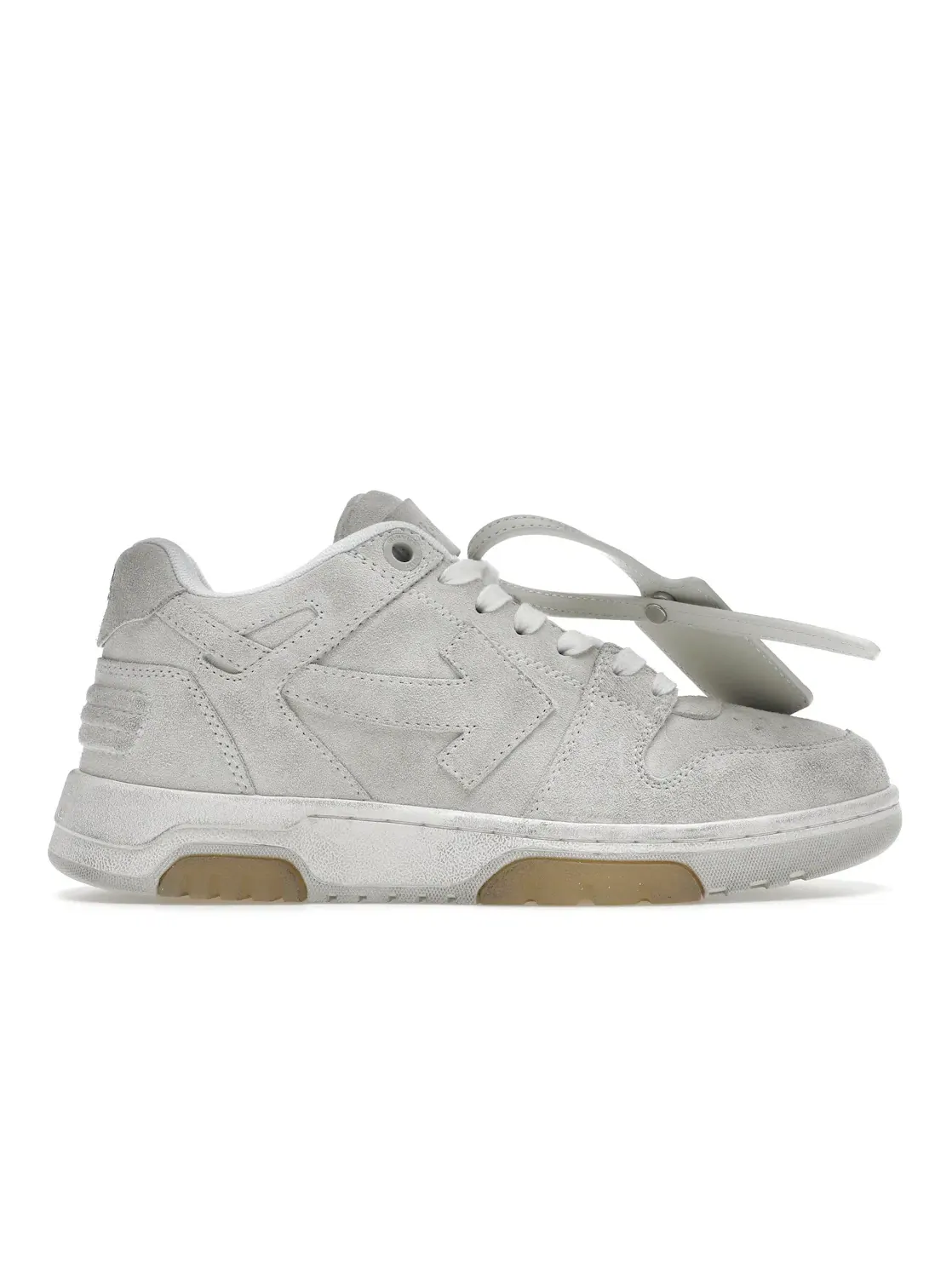 Мужские кроссовки с состаренной замшей OFF-WHITE Out Of Office OOO Low Tops OFF-WHITE — изображение 1 из 4, белый белый