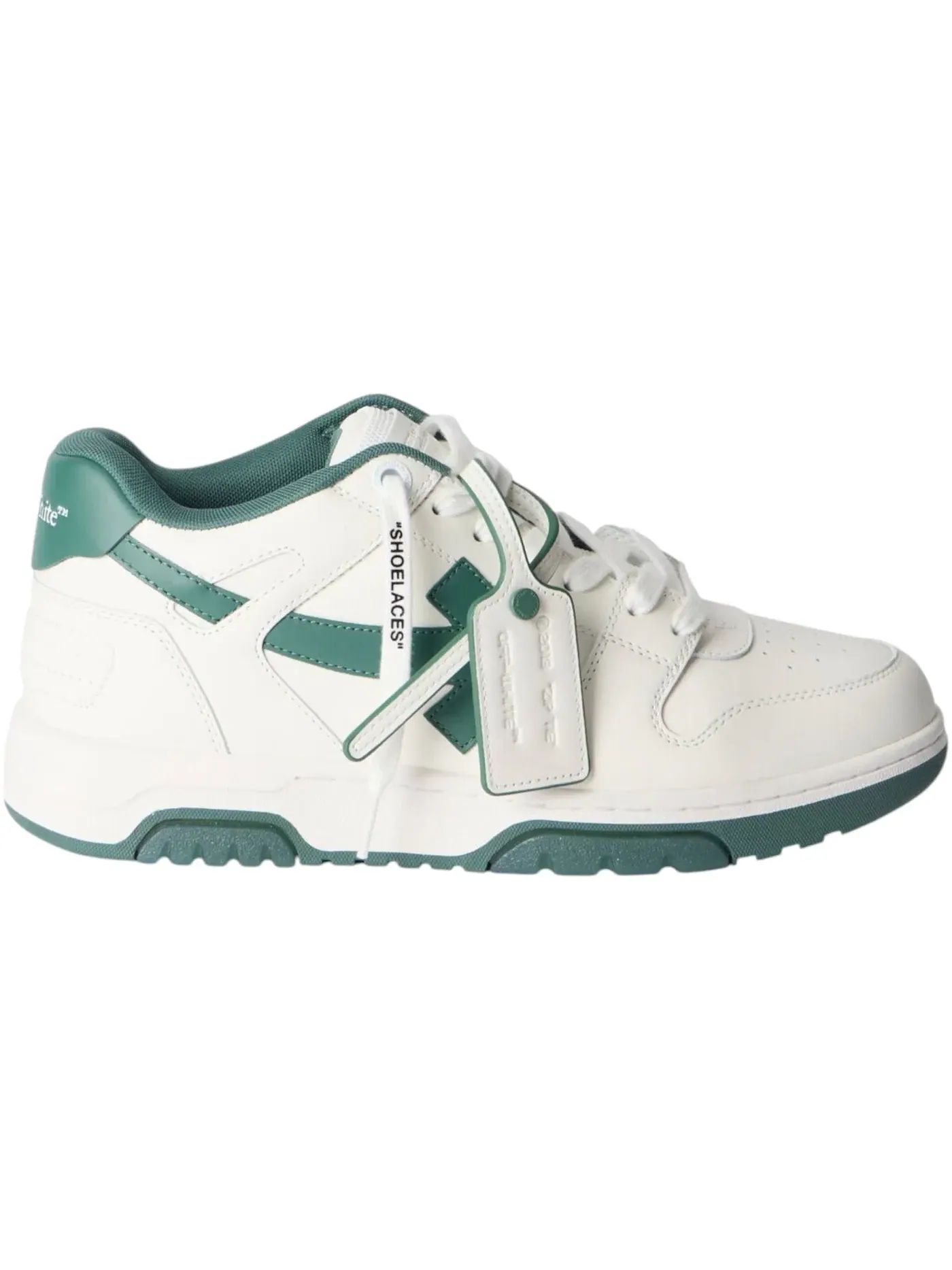 Мужские кроссовки с низким верхом OFF-WHITE Out Of Office OOO Low Tops OFF-WHITE — изображение 1 из 1, белый/зеленый