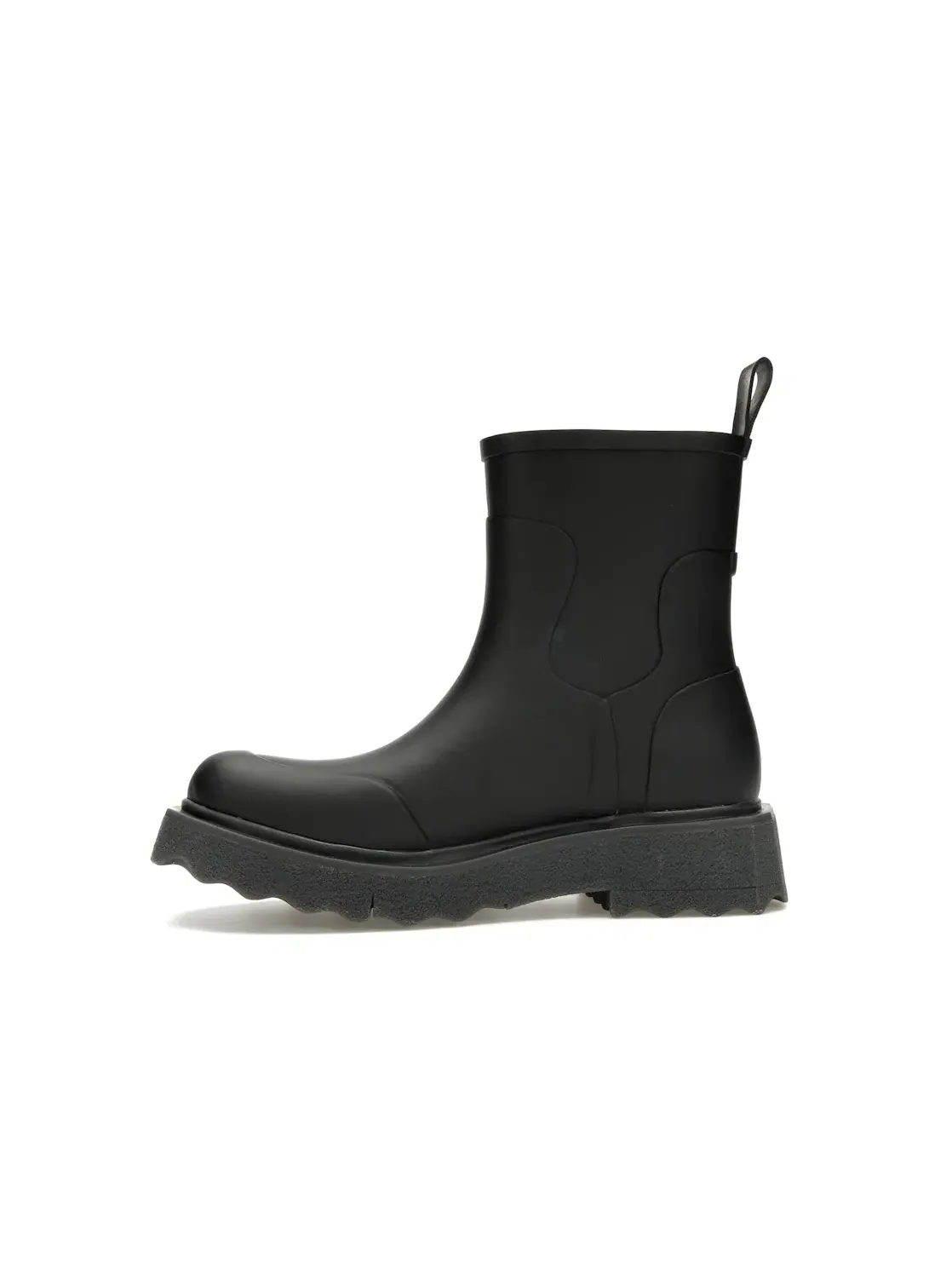 Мужские резиновые сапоги OFF-WHITE Rubber Rain Boot — изображение 3 из 4, черный/черный