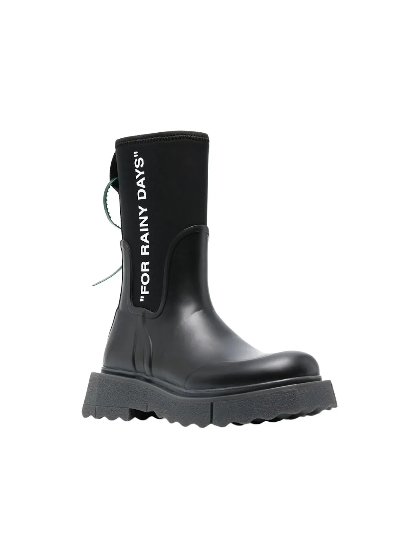 Женские резиновые сапоги с принтом OFF_WHITE Sponge Rubber Rainboot OFF-WHITE — изображение 2 из 3, черный/черный/белый