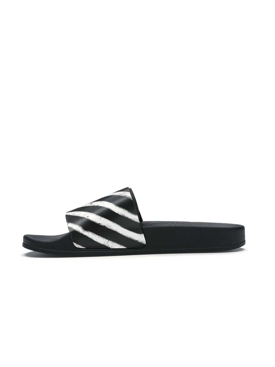 Мужские шлепанцы с принтом OFF-WHITE Spray Stripes Slider OFF-WHITE — изображение 3 из 4, черный/белый