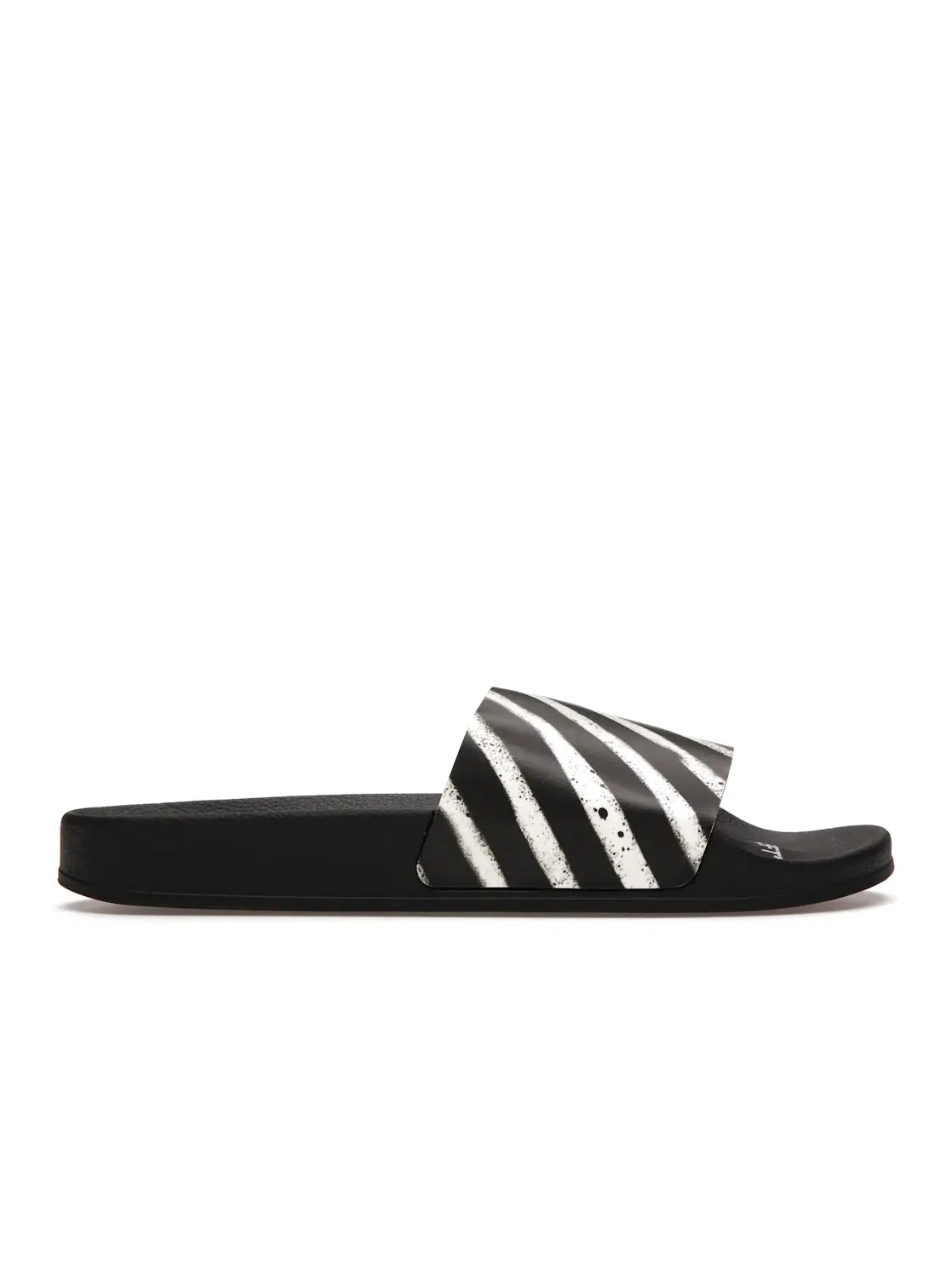 Мужские шлепанцы с принтом OFF-WHITE Spray Stripes Slides OFF-WHITE — изображение 1 из 4, черный