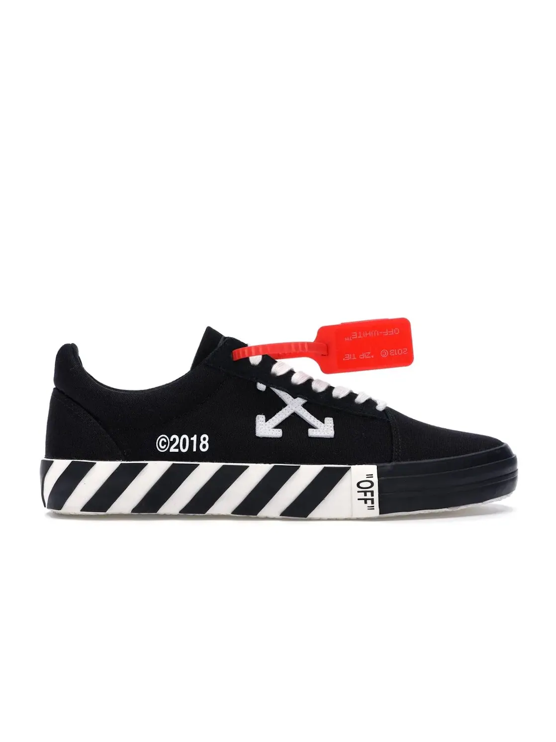 Мужские кеды с обновленными полосками OFF-WHITE Vulc Low — изображение 1 из 4, черный/белый