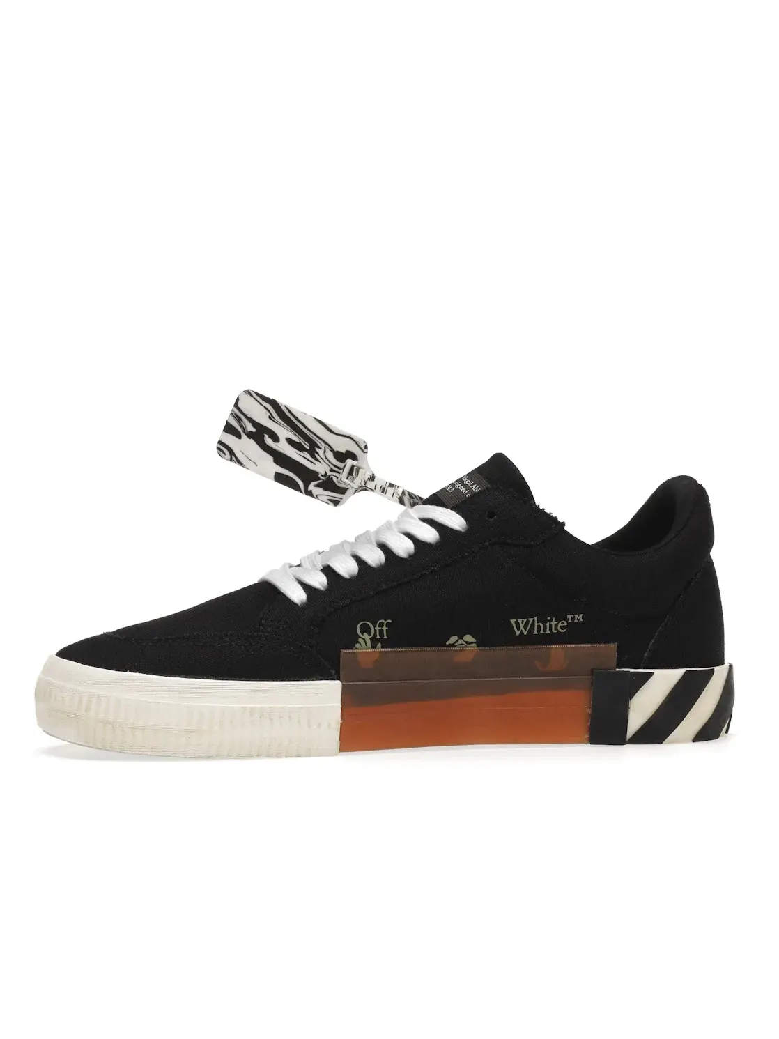 Мужские кроссовки с контрастными акцентами OFF-WHITE Vulc Low — изображение 3 из 4, черный/белый/синий