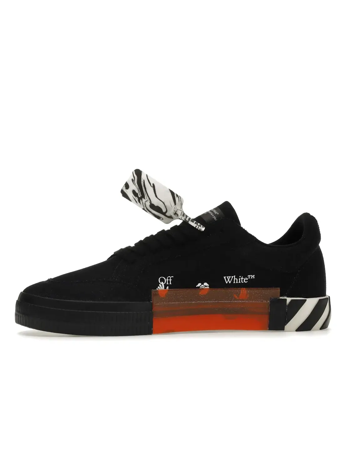 Мужские кеды с принтом OFF-WHITE Vulc Low — изображение 3 из 4, черный/белый