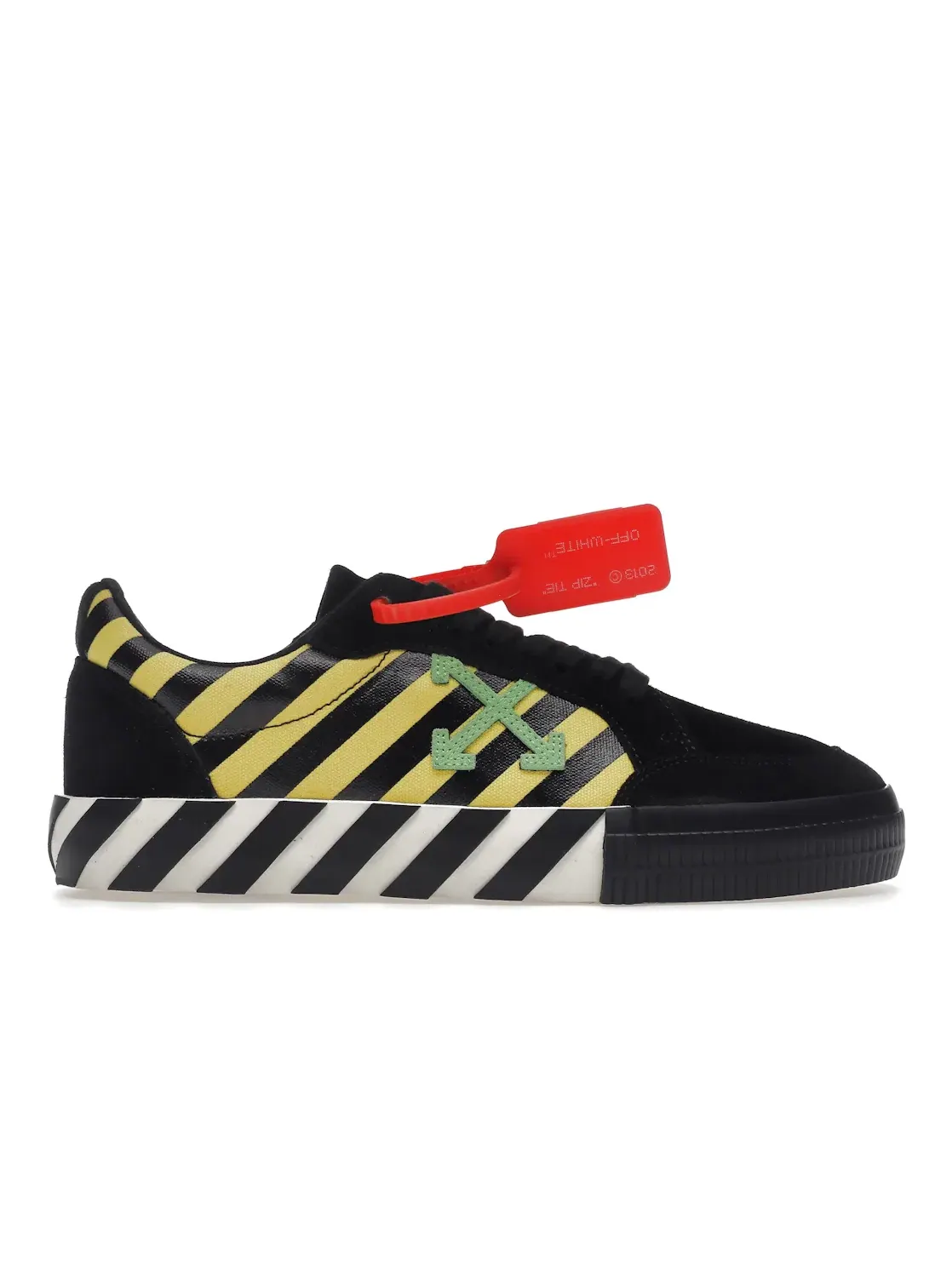 Мужские кроссовки с уникальным цветовым решением OFF-WHITE Vulc Low OFF-WHITE — изображение 1 из 4, черный/желтый-зеленый