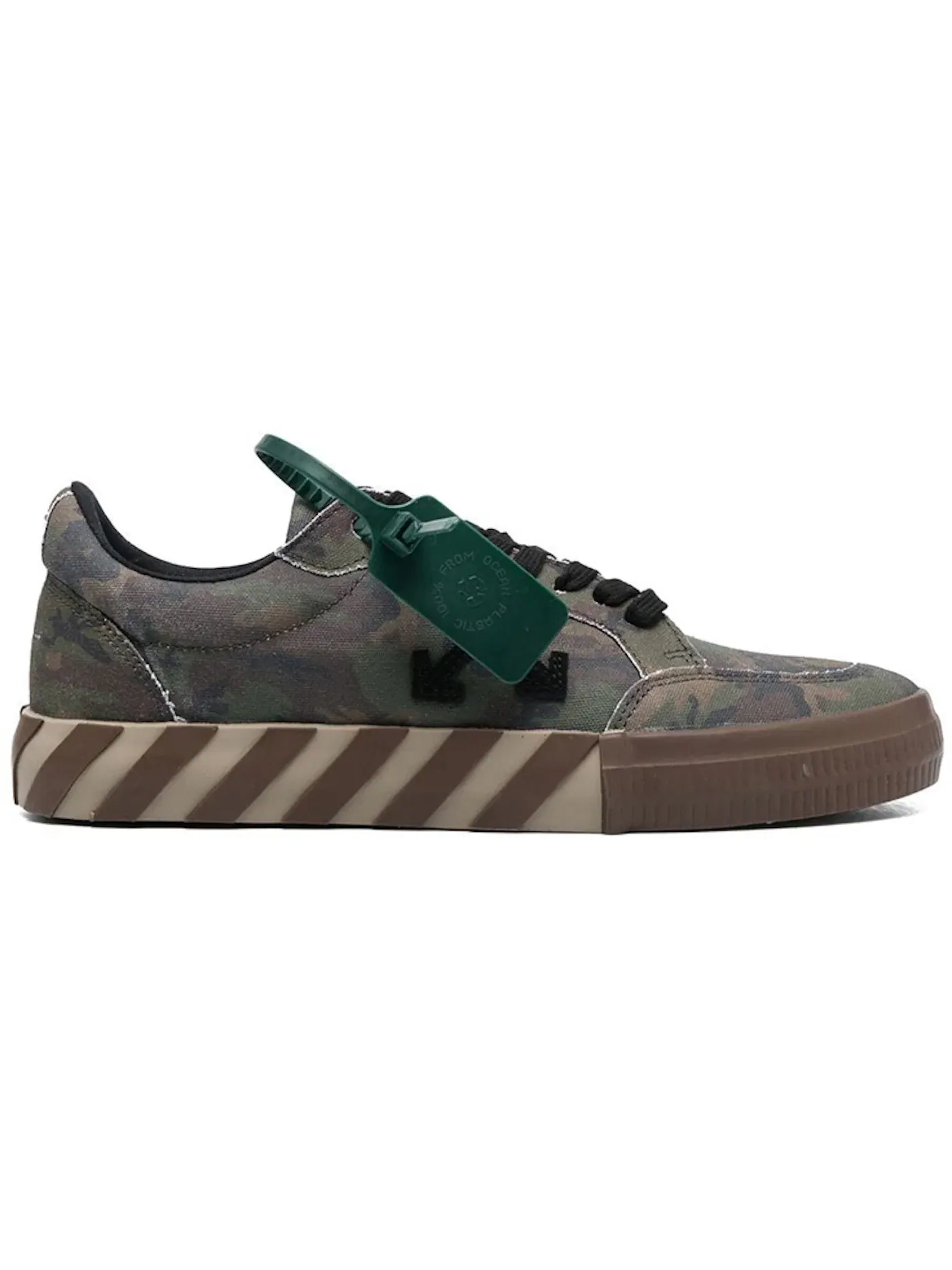 Мужские кроссовки низкие OFF-WHITE Vulc Low OFF-WHITE — изображение 1 из 1, зеленый/коричневый