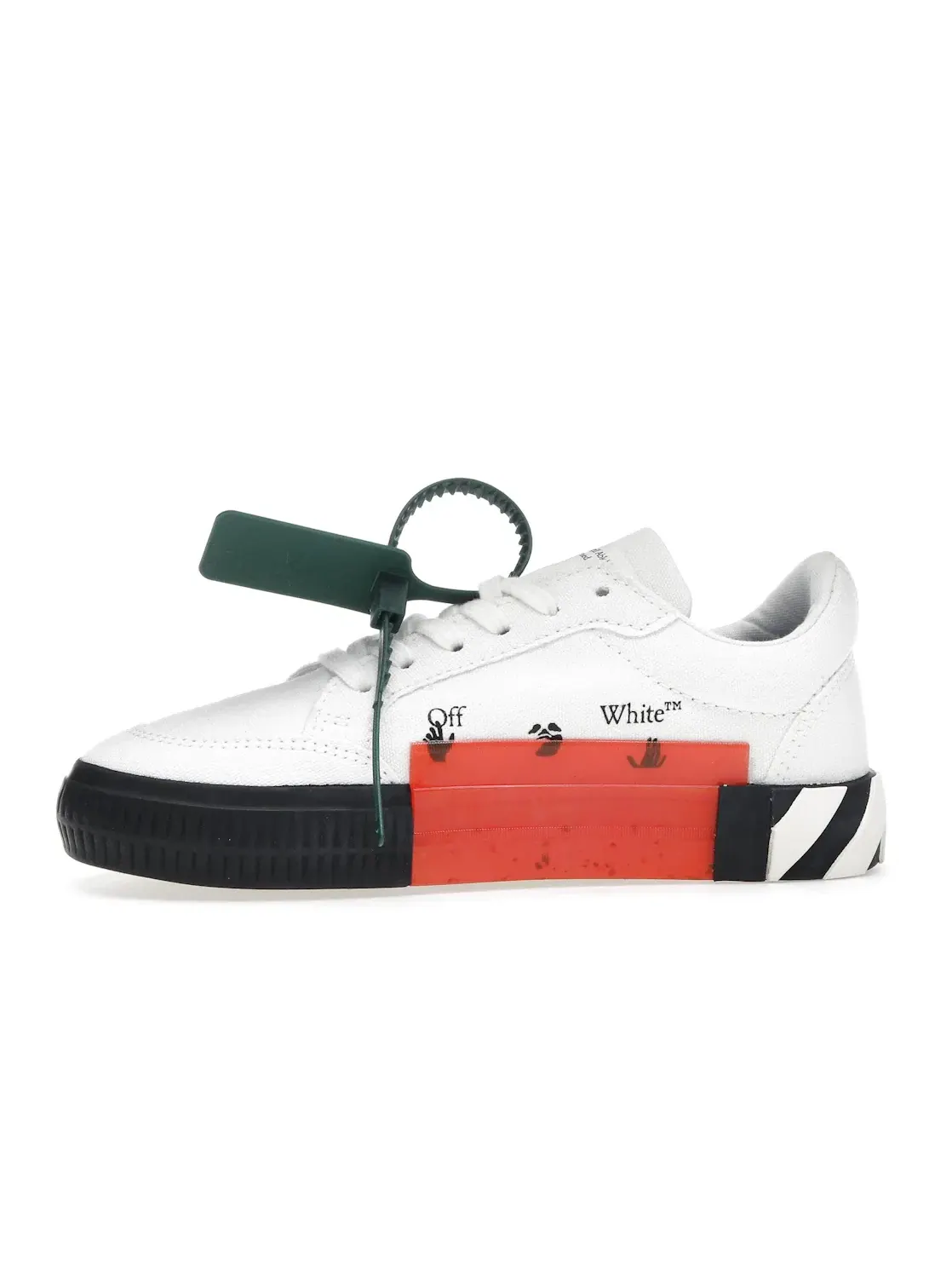Женские кеды с низким верхом OFF-WHITE Vulc Low Canvas — изображение 3 из 4, черный/белый