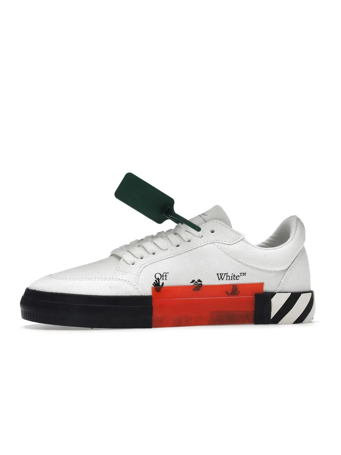 Мужские кроссовки с низким верхом OFF-WHITE Vulc Low Canvas — изображение 3 из 4, белый черный