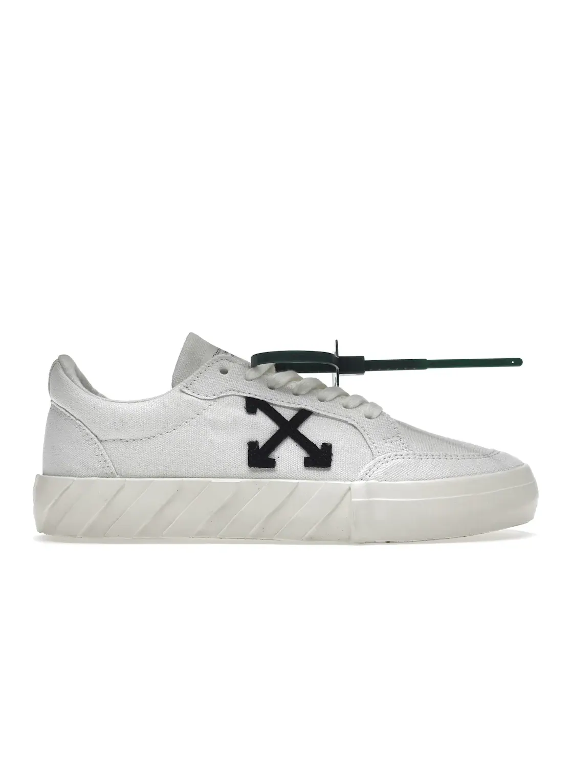 Женские кеды с низким верхом OFF-WHITE Vulc Low Canvas — изображение 1 из 4, белый/черный
