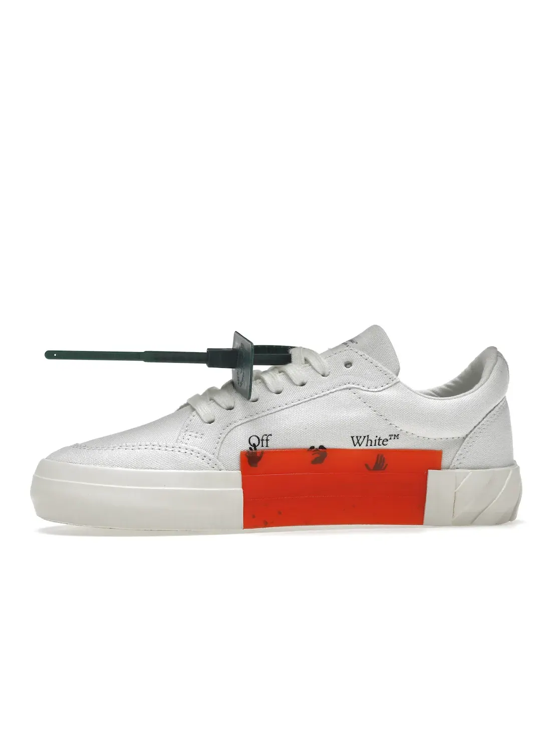 Женские кеды с низким верхом OFF-WHITE Vulc Low Canvas — изображение 3 из 4, белый/черный