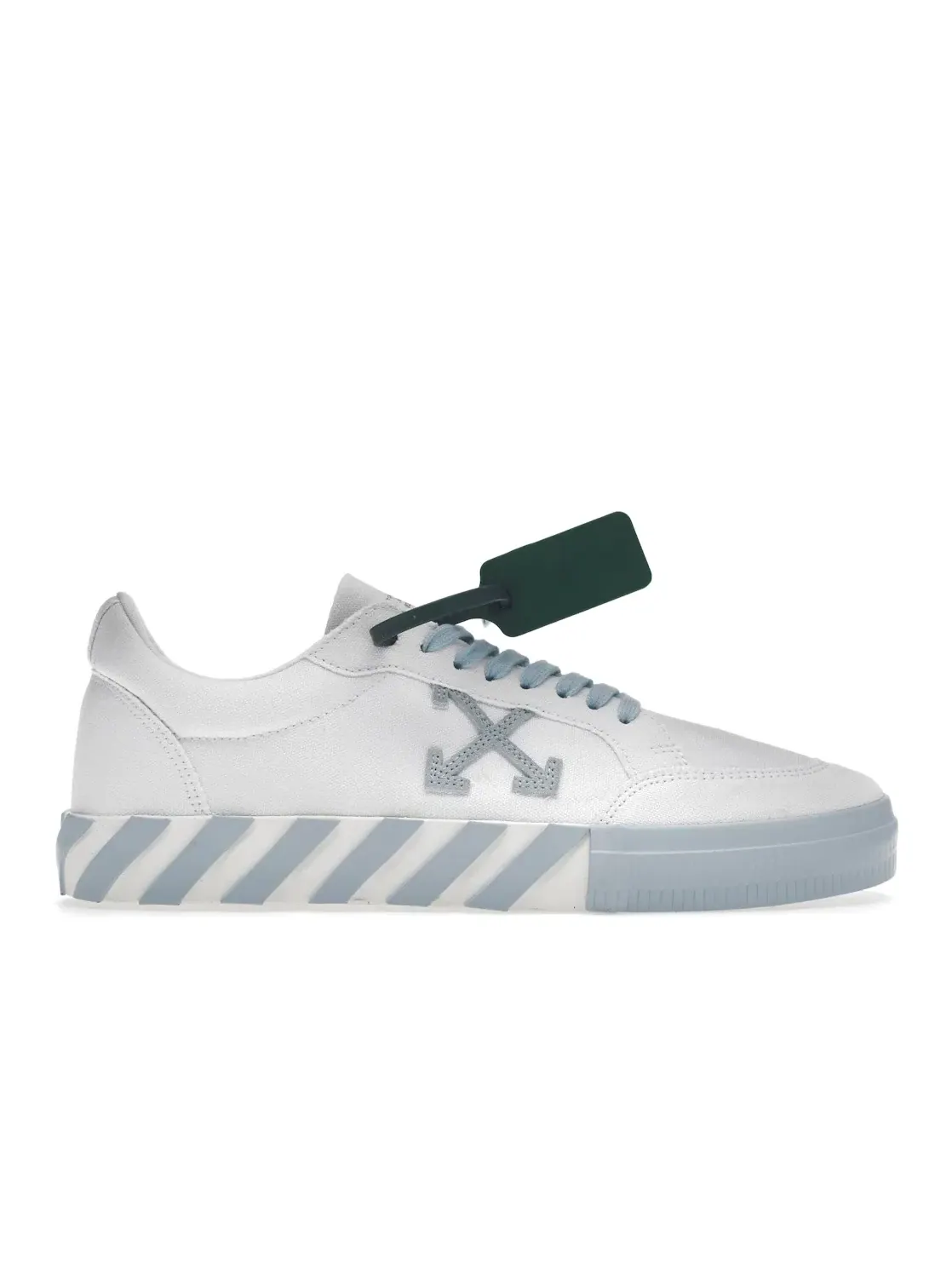 Мужские кроссовки повседневные с канвасом OFF-WHITE Vulc Low — изображение 1 из 4, белый/светлый синий
