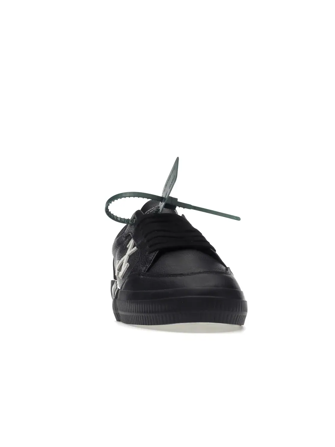 Мужские кеды из кожи с принтом OFF-WHITE Vulc Low Leather — изображение 2 из 4, черный/белый