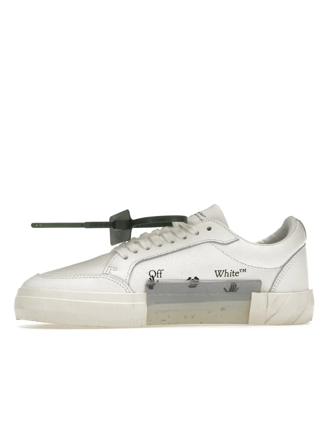 Мужские кеды Vulc Low Leather OFF-WHITE — изображение 3 из 4, белый белый