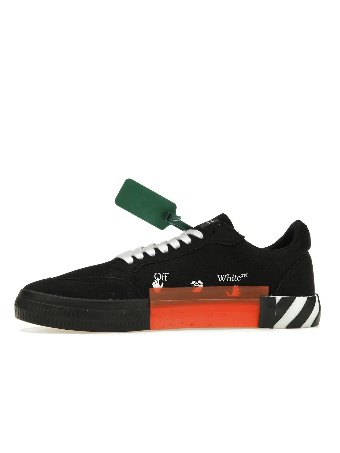 Мужские кроссовки низкие OFF-WHITE Vulc Low Top OFF-WHITE — изображение 3 из 4, черный оранжевый