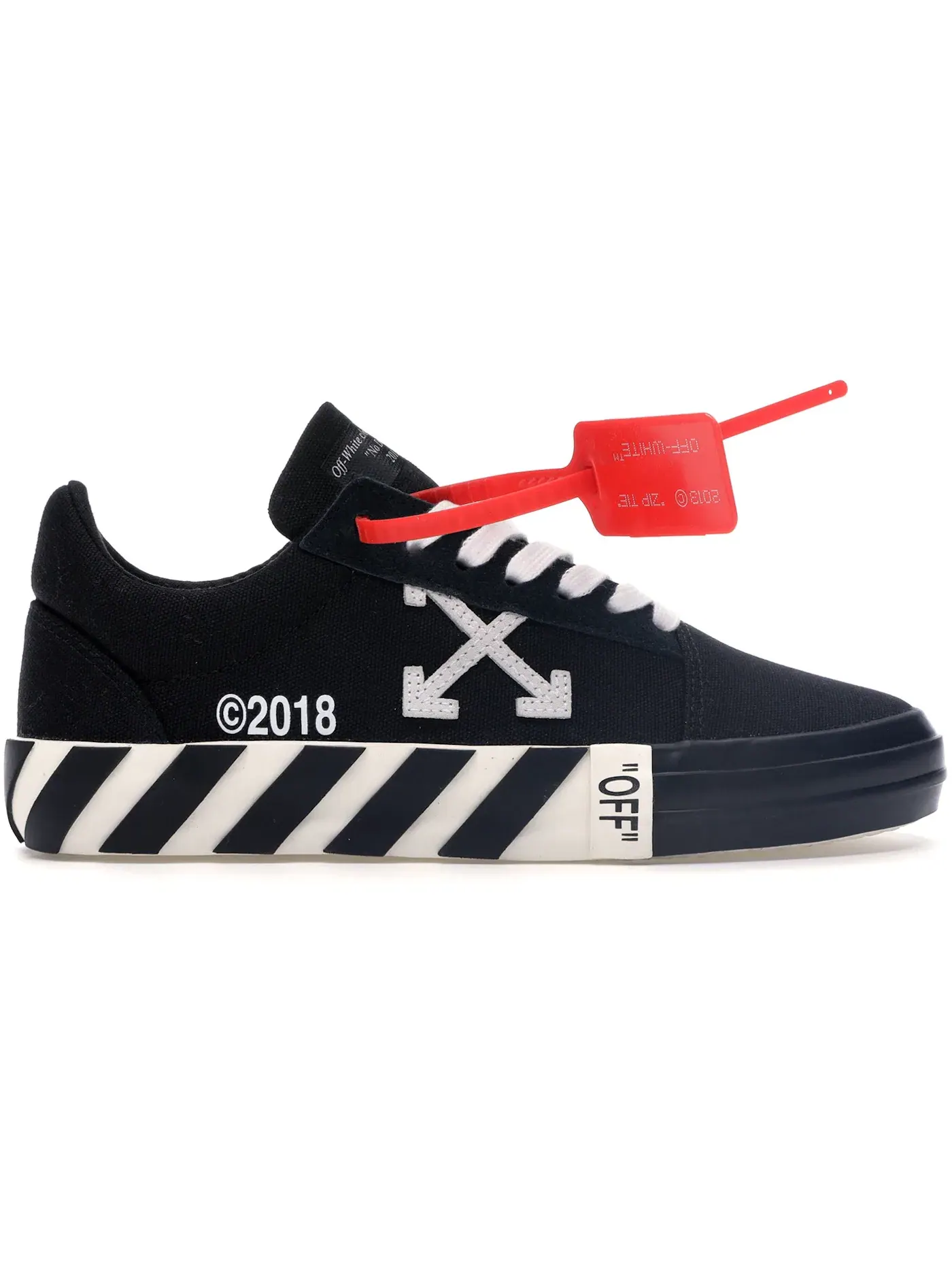 Женские кеды с принтом OFF-WHITE Vulc Low OFF-WHITE — изображение 1 из 1, черный/белый