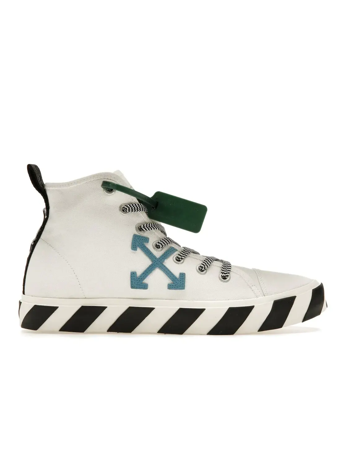 Мужские кроссовки с высоким верхом OFF-WHITE Vulc Mid OFF-WHITE — изображение 1 из 4, белый синий